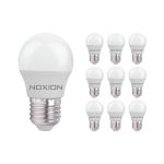 Fordelspakke 10x Noxion Lucent Lustre LED E27 Kugle matt 2.5W 250lm - 827 ekstra varm hvid | erstatter 25W