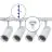 Komplet sæt 1-Fase Rail 2 Meter Hvid | incl. 4x Spot + GU10 2700K 3W Dæmpbar + Endedæksel, Strømstik og I-Forbindelsesstykke
