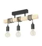 Eglo Loftlampe Townshend Stål Træ Sort Brun | IP20 - Egnet til 3x E27 